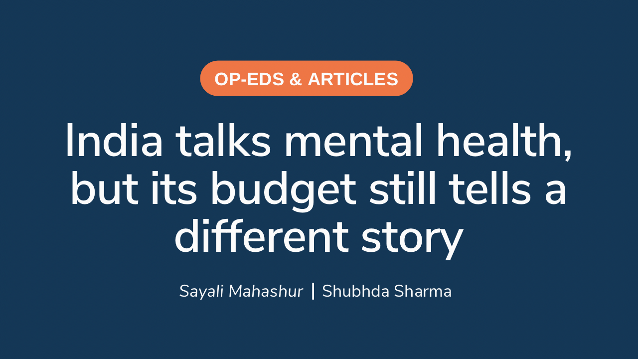 India talks mental health, but its budget still tells a different story